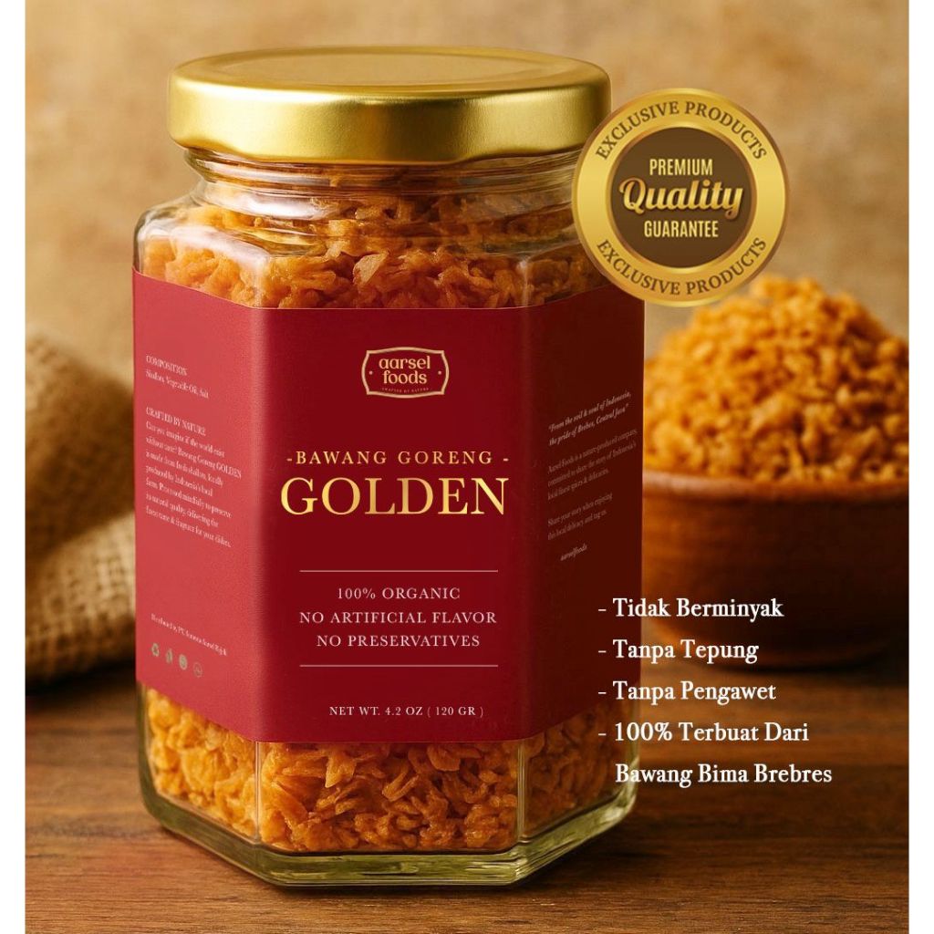 

Bawang Goreng Bima Super Renyah Tanpa Minyak | 100% Asli | No Tepung | Premium Glass Jar