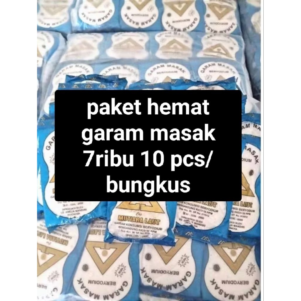 

garam dapur murah garam konsumsi 7 ribu dapet 10 bungkus