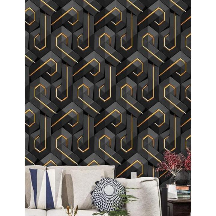 WALLPAPER DINDING MOTIF SALUR KERAMIK WARNA HITAM/WALLPAPER DINDING STIKER LANGSUNG TEMPEL ANTI AIR