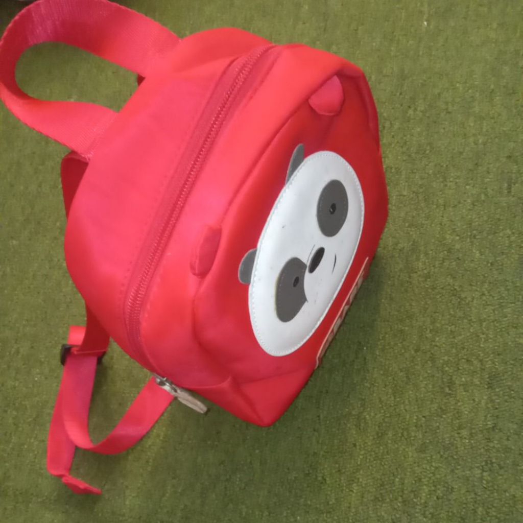 AQL TAS ANAK MINISO WE BARE BEARS MERAH