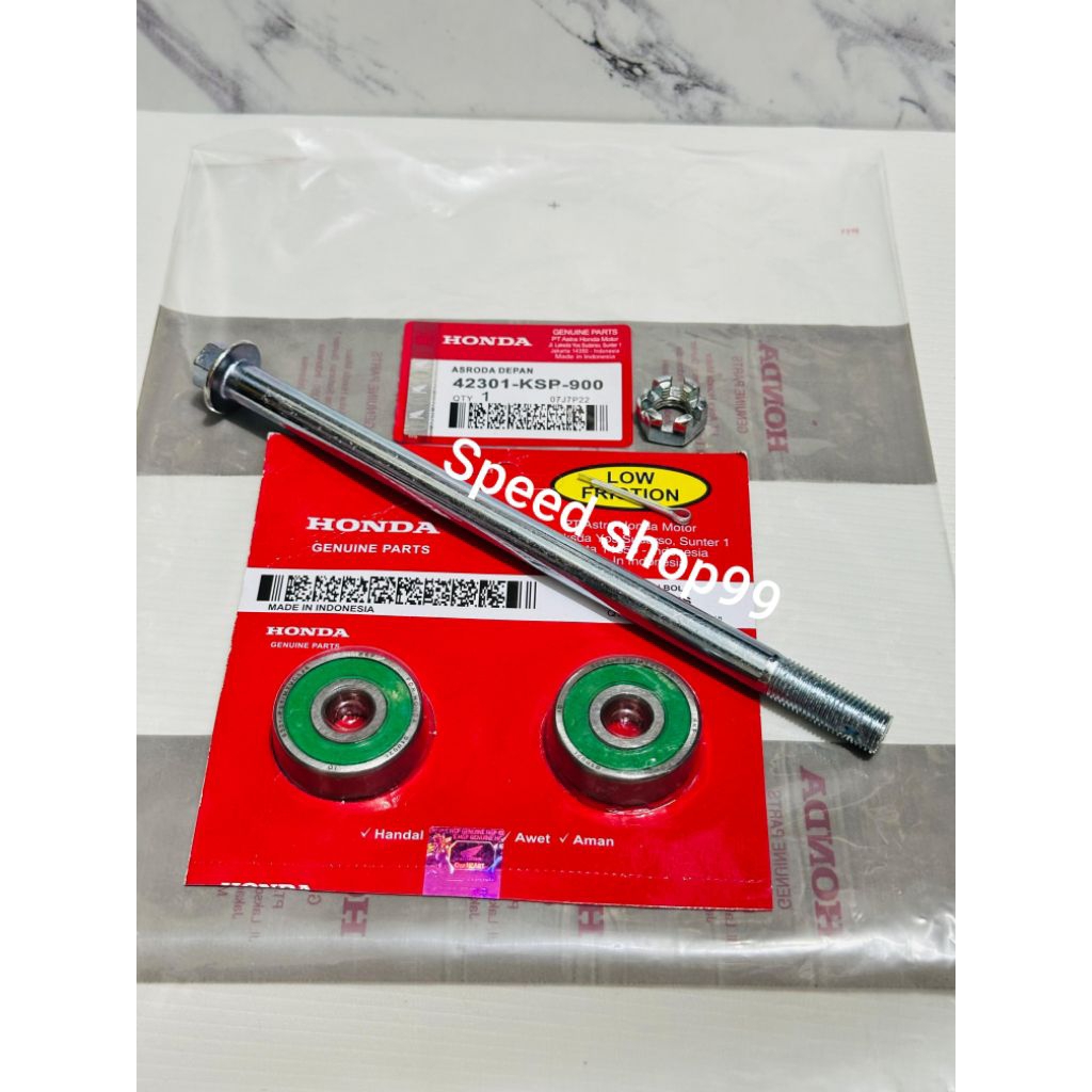 As roda depan+Mur baut KSP+Bearing Roda belakang 6301RS 2PCS Megapro New Fi CB Verza 150 Verza 150 M