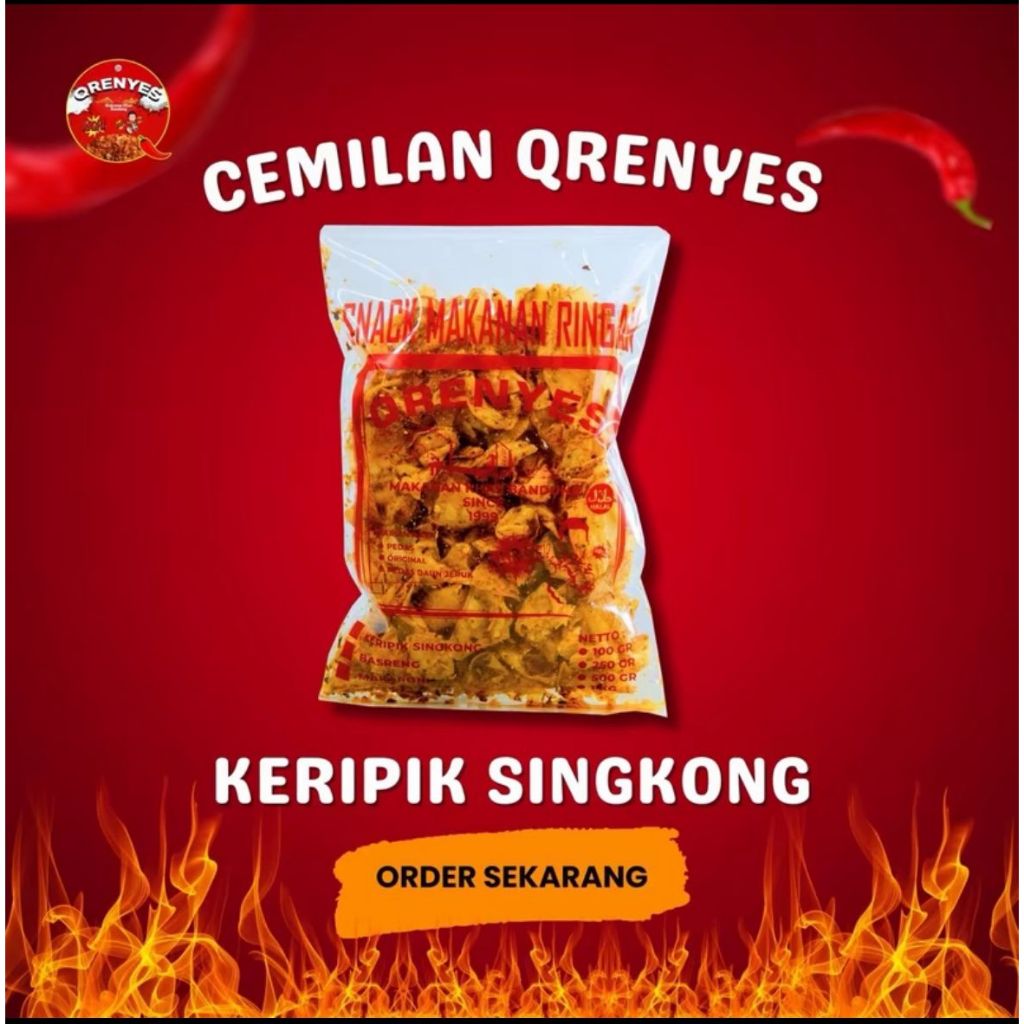 

Keripik Pedas Asin Gurih Kripik Singkong Murah Original 125gr Snack jajanan Khas Bandung Terlaris