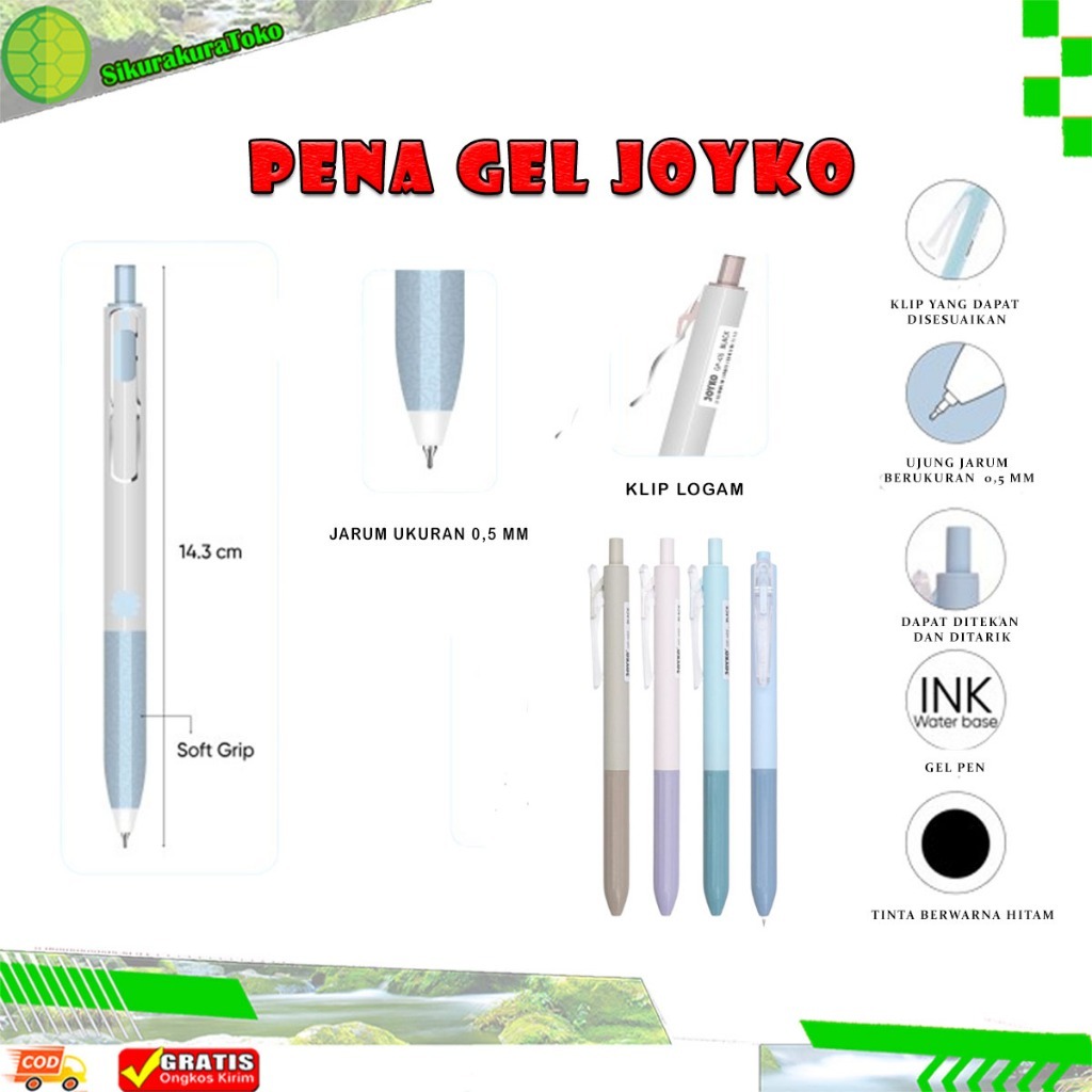 

(sko) JOYKO Gel Pen 0.5 mm Pena Jel GP-415 Pulpen Bolpoin Bulpen Jumbo 0,5mm