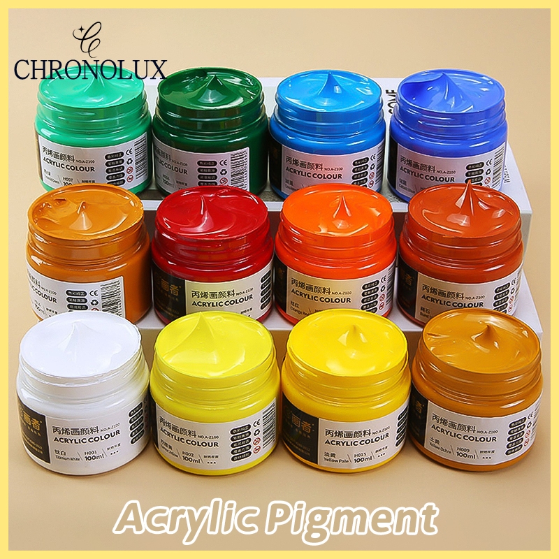 

100/300ML Acrylic Paint Set Cat Akrilik Satuan / Cat Lukis Kanvas Dekorasi Plastik Waterproof