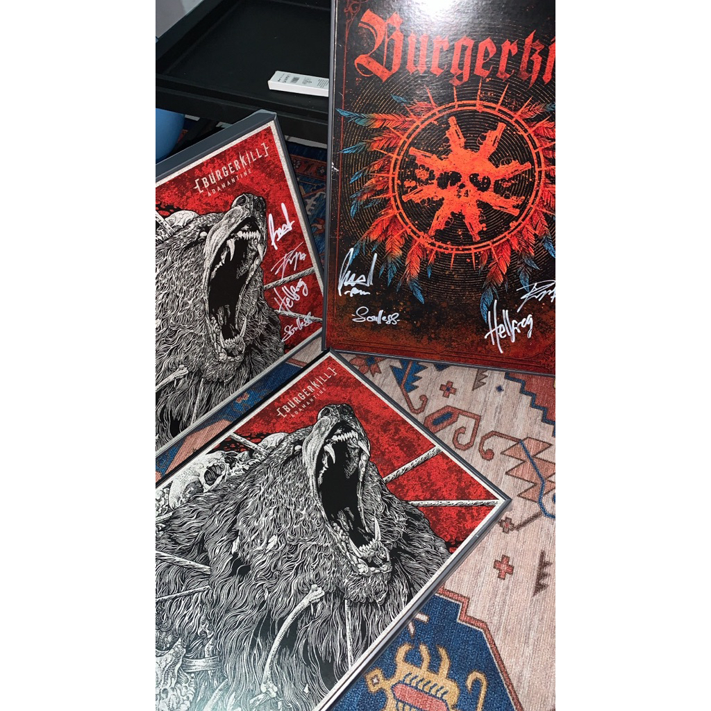 POSTER BURGERKILL ADAMANTINE OFFICIAL MERCH BAND