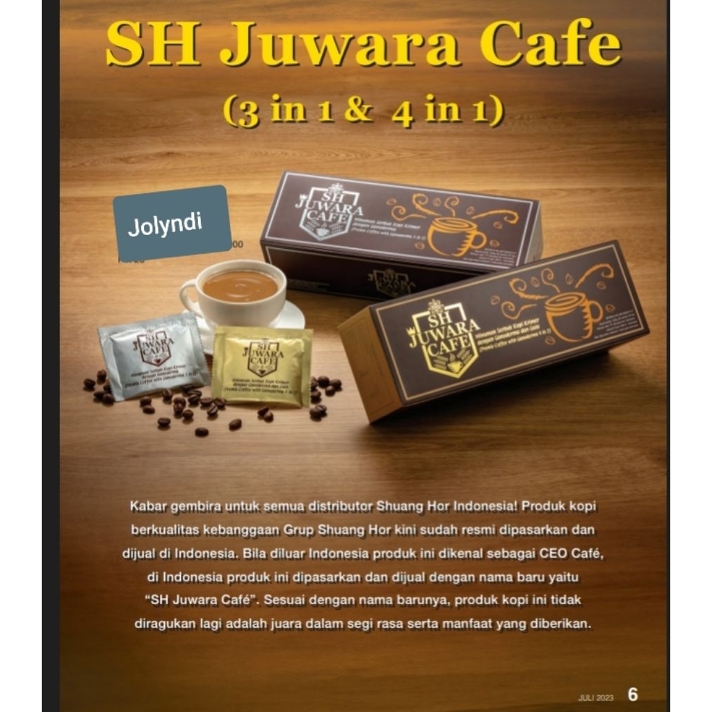 

SH Juwara Cafe minuman serbuk kopi dengan Ganoderma