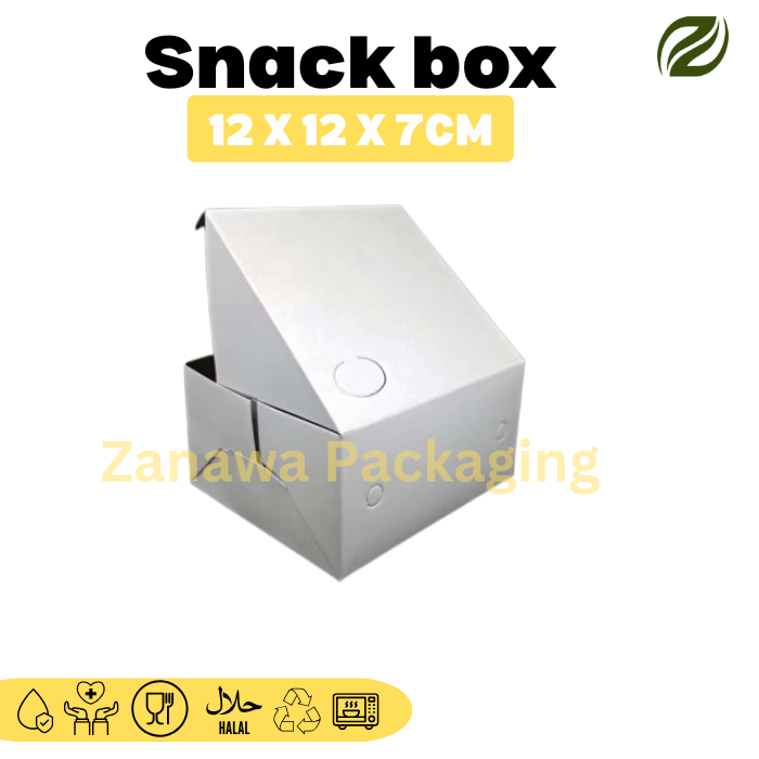 

Snack Box Tebal 12x12 Dus Kue Duplex Putih - Per Pack isi 100 Pcs