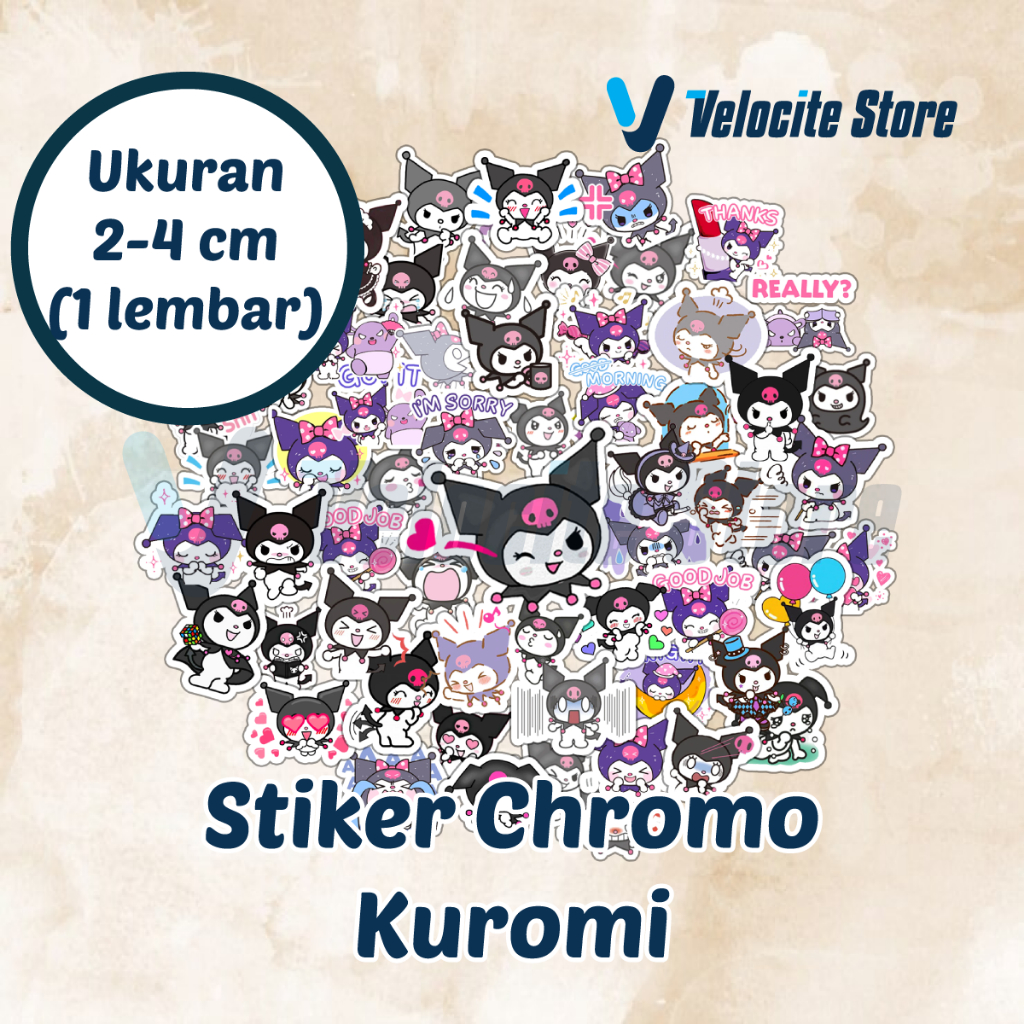 

Stiker Chromo Kuromi Ukuran 2-4 cm (1 lembar)