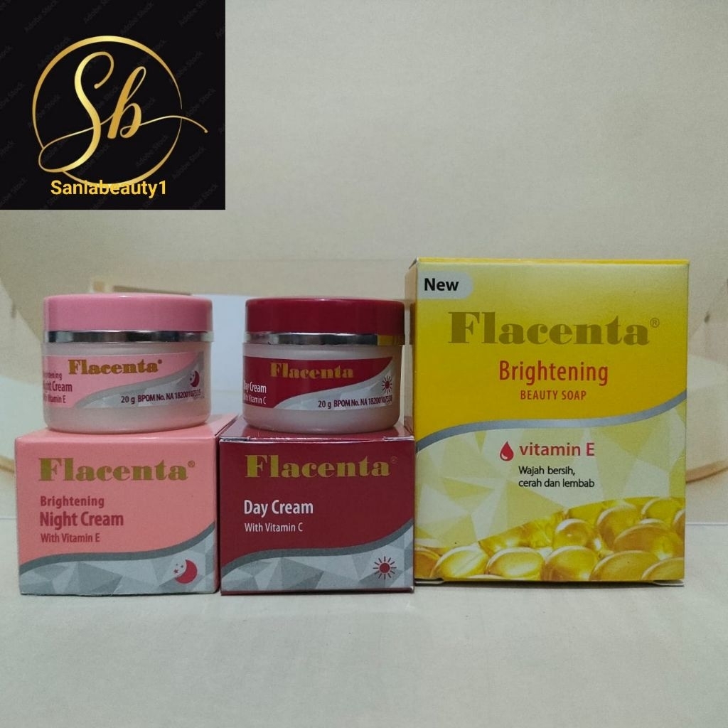 Paket Cream Flacenta Brightening 3in1 [Cream Siang & Malam + Sabun]