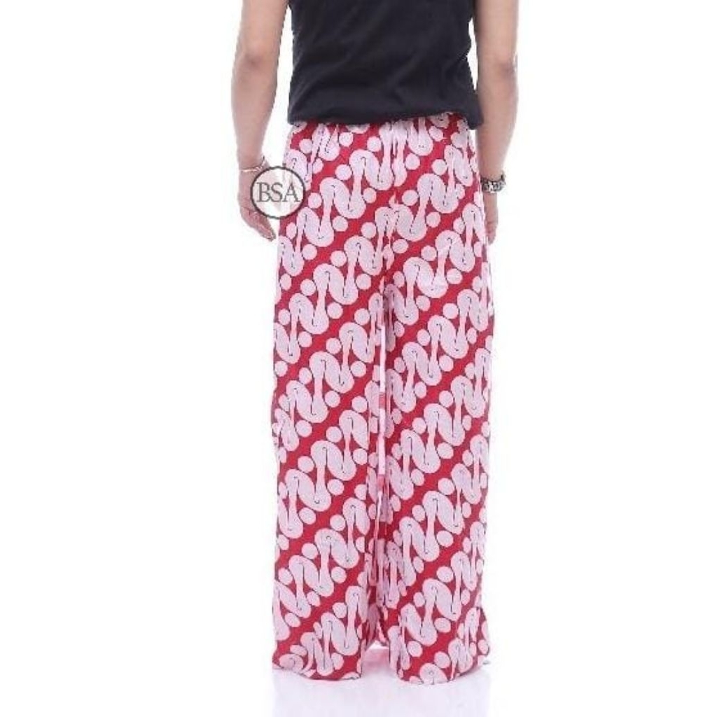 Celana panjang Pria Motif merah putih