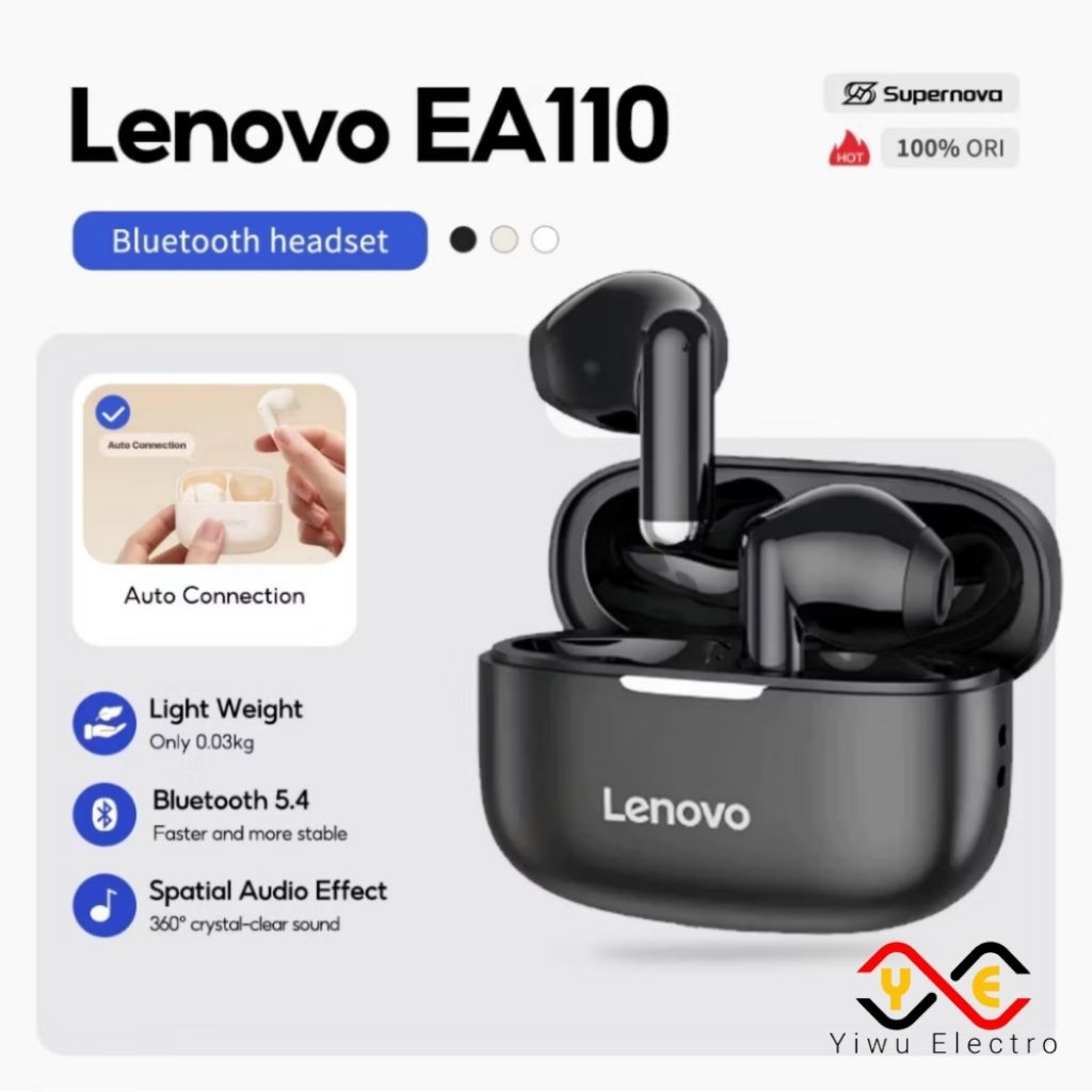 Lenovo EA110 TWS Bluetooth 5.4 Headset Active Noise Cancelling
