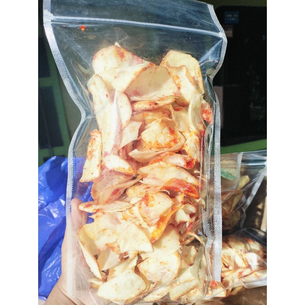 

keripiksingkongpedasmaniskemasan500gram