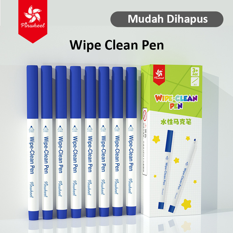 

Wipe clean spidol pen tinta mudah dihapus untuk anak belajar tulis merk pinwheel