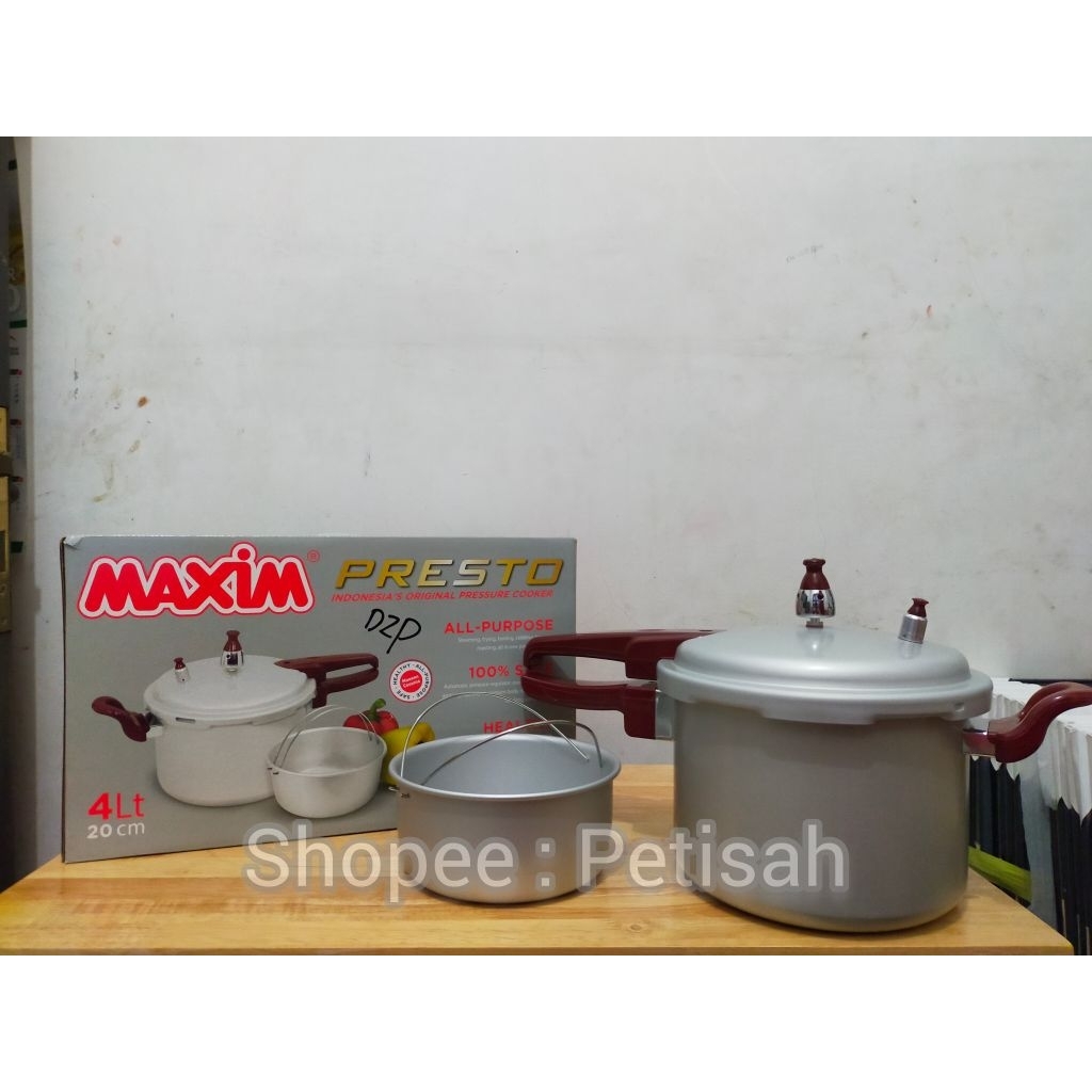 Panci Presto Maxim 4 Liter 20 cm /  Presto Kecil 4 Liter / Maxim Pressure Cooker 4 Liter / Panci Pre
