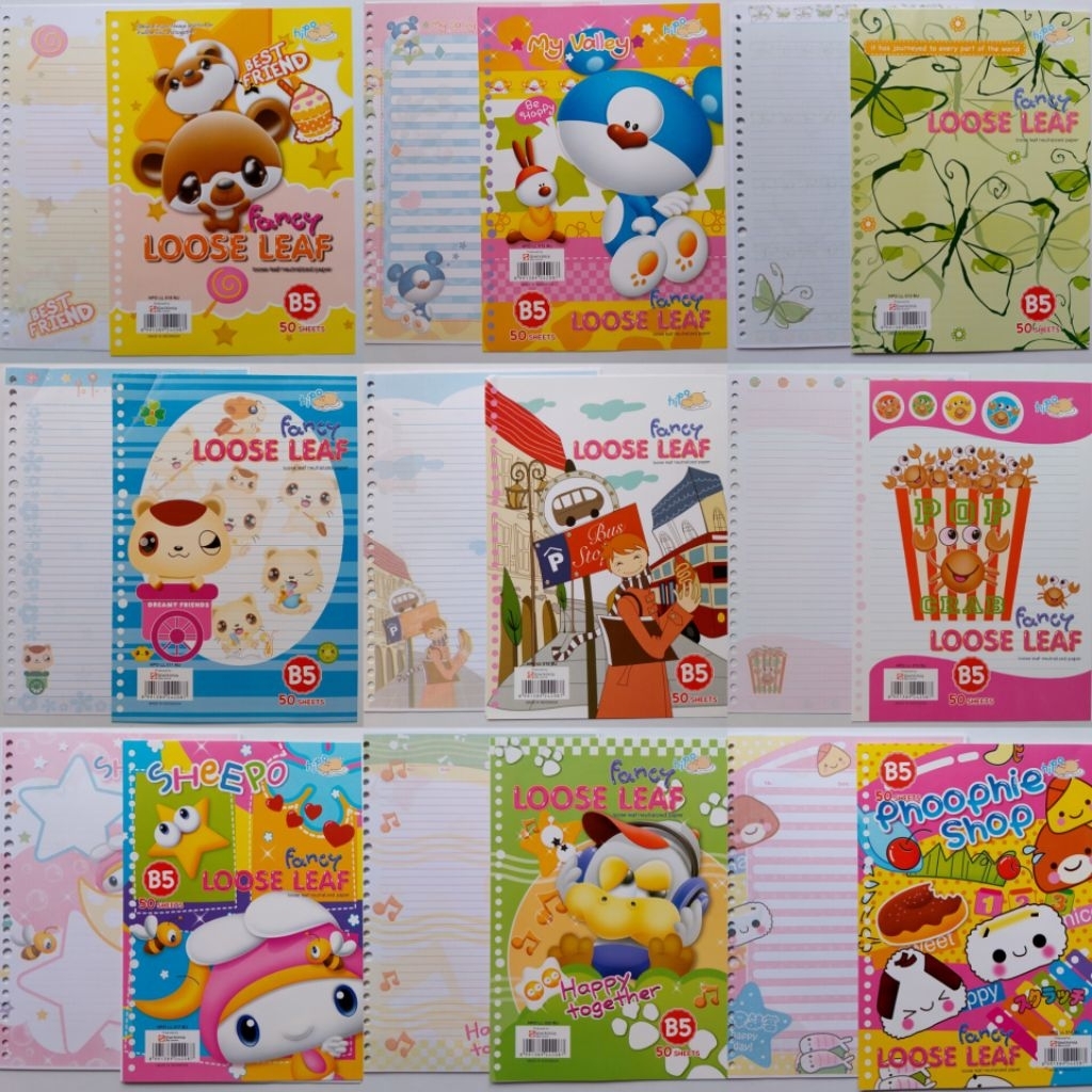 

50 LEMBAR ISI BINDER B5 HIPPO / 26 LUBANG/ LOOSE LEAF UKURAN B5