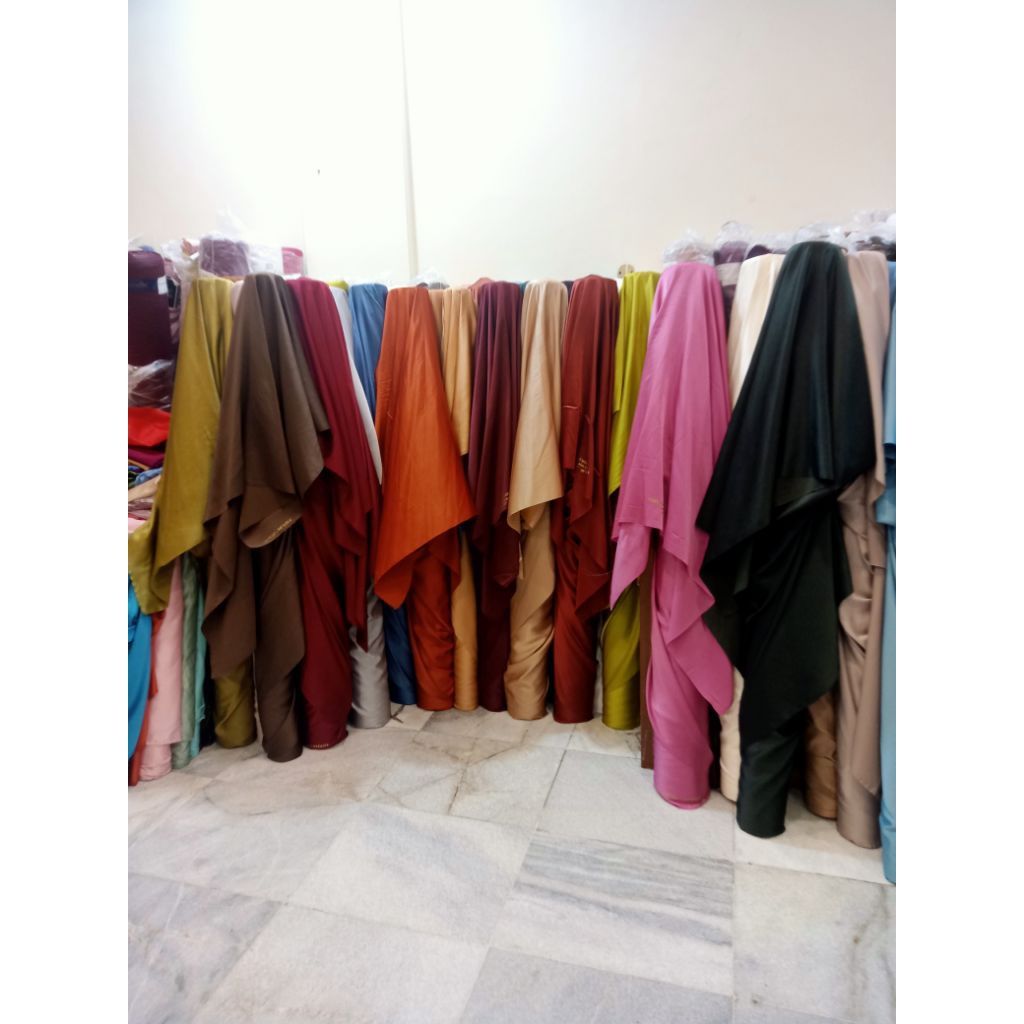 kain satin MXM polos great A premium 100% untuk bresmeid, wisuda, gamis /kain furing