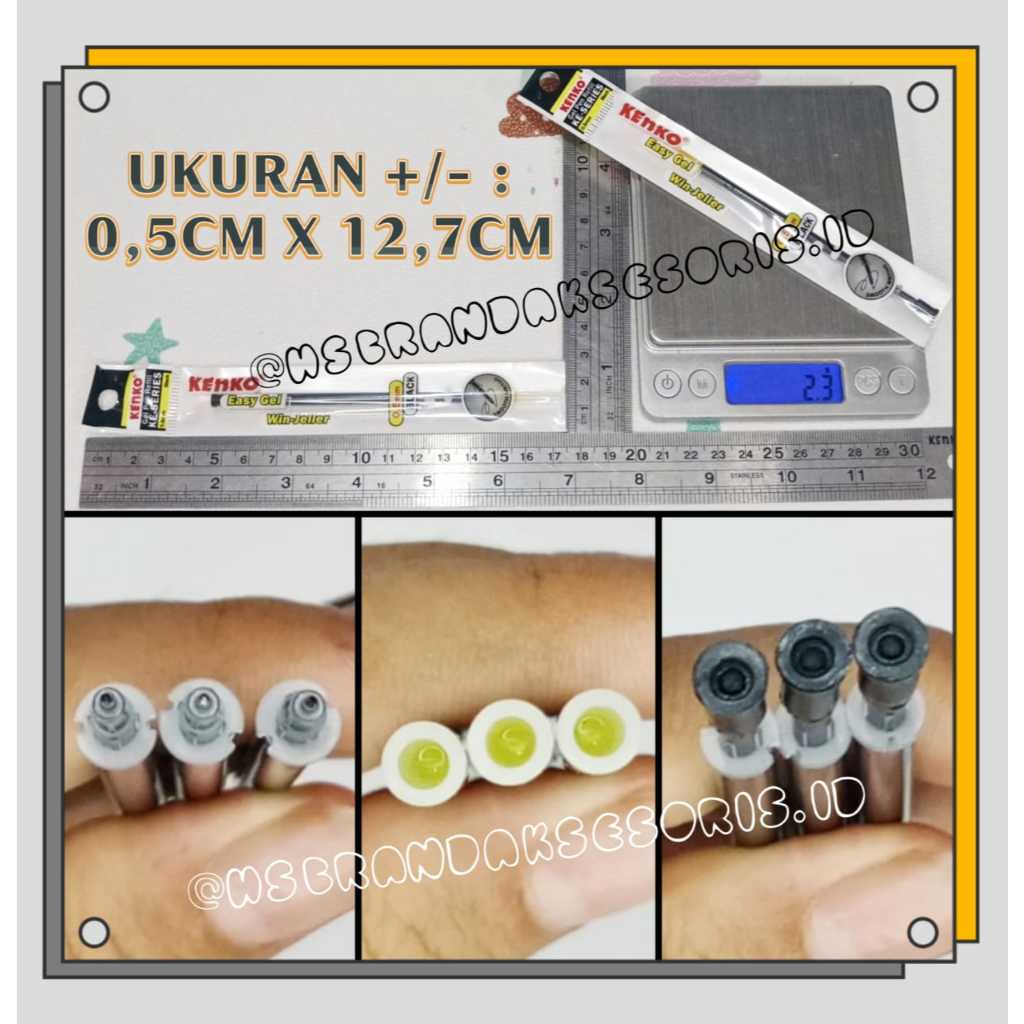 

(1PCS) REFILL PULPEN GEL KENKO 0,5MM / ISI ULANG PEN GEL HITAM / KENKO EASY GEL KE-SERIES WIN JELLER / SMOOTH WRITING GEL PEN REFFIL / RPK5310