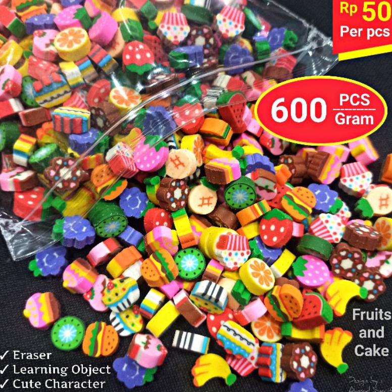 

KODE B73Y GROSIR 6 Pcs 6 Gram Penghapus Mini Karakter Koleksi ATK Eraser penghapus pensil sekolah anak