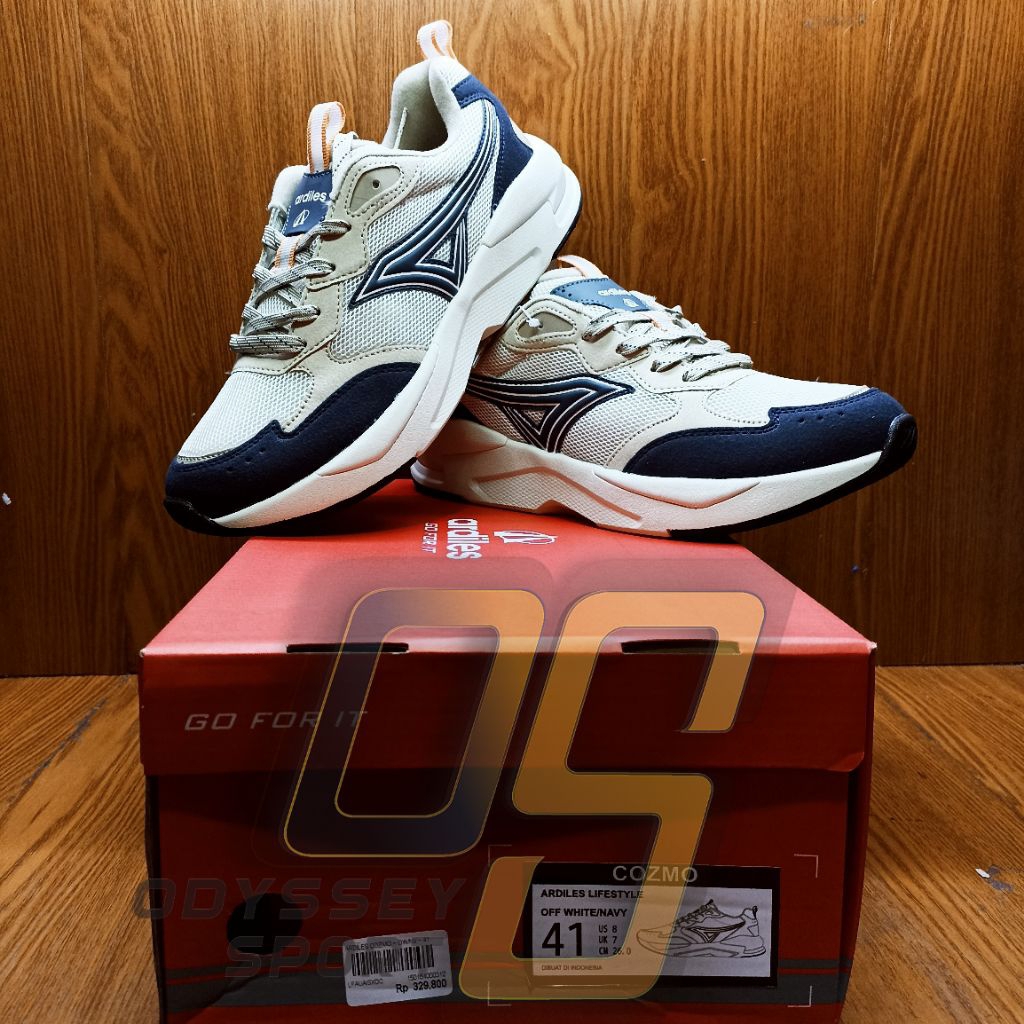 Sepatu Ardiles COZMO (Off White/Navy) 100% ORIGINAL