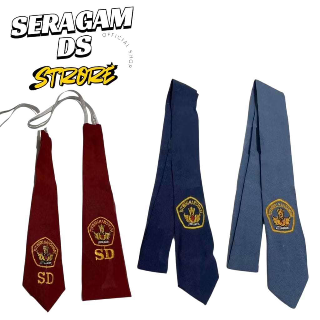 DASI SEKOLAH/DASI SD SMP SMA/DASI POLOS / DASI BORDIR LOGO