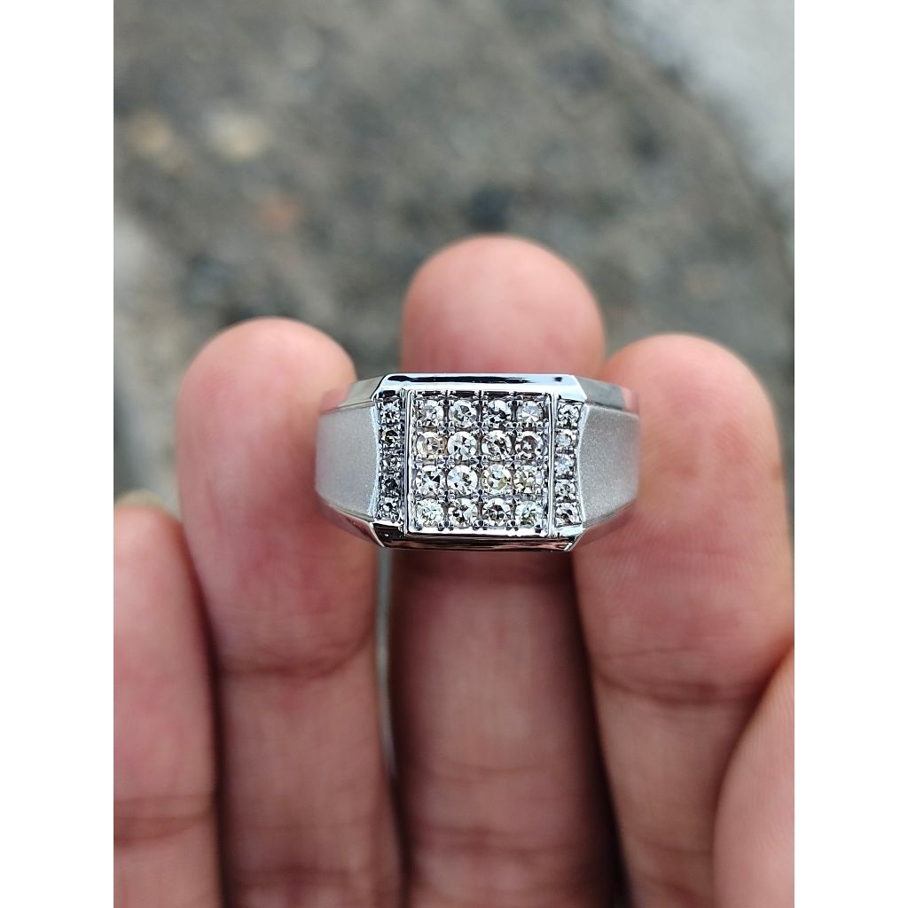 cincin pria ring perak full berlian eropa