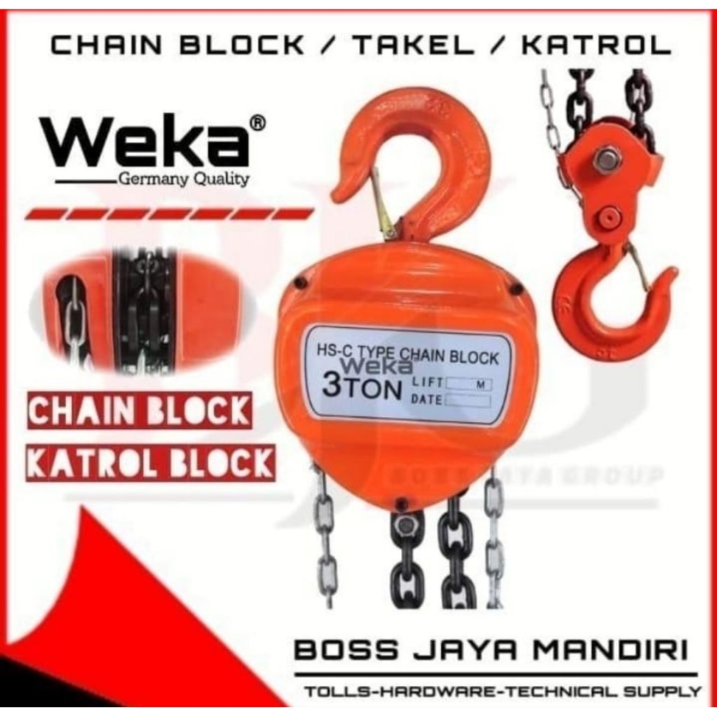 chain block takel 3 ton x 15 meter weka germany