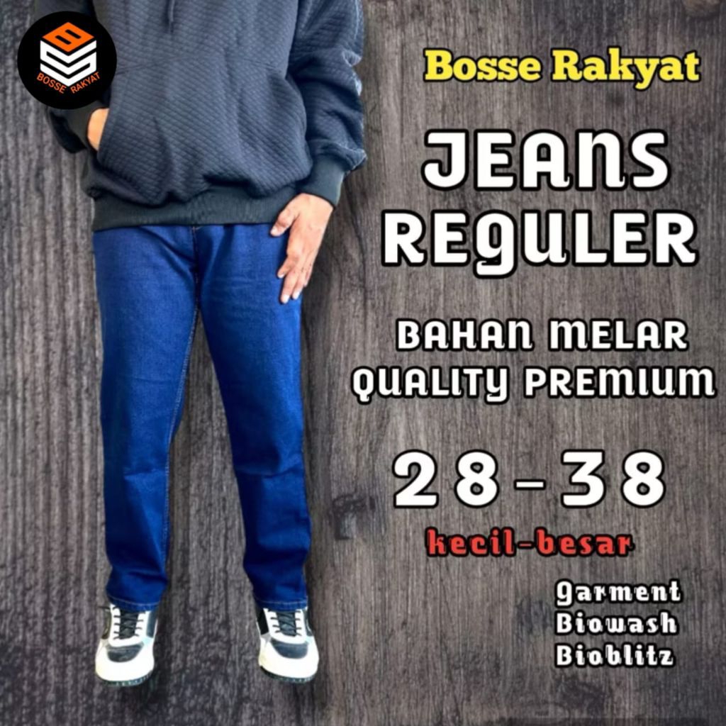 Celana cowok jeans reguler/celana cowok jeans