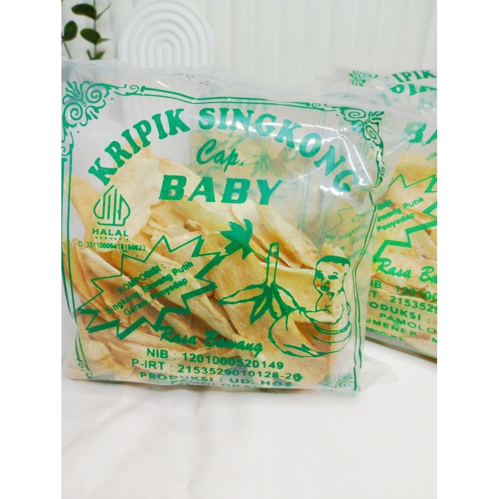 

Kripik singkong Madura Rasa Bawang Cap Baby