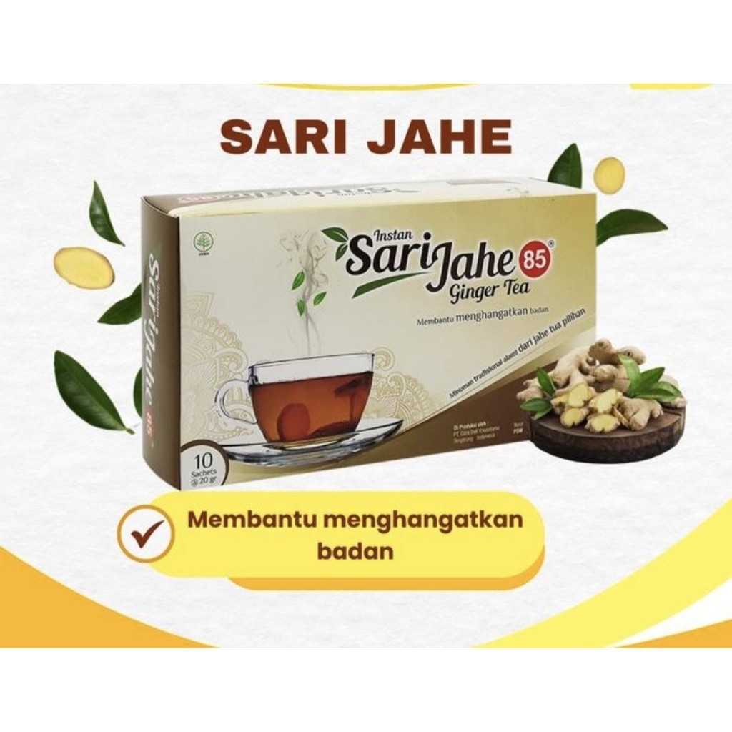 

Sari Jahe 85 Minuman Instan Ginger Tea Isi 10 Sachet