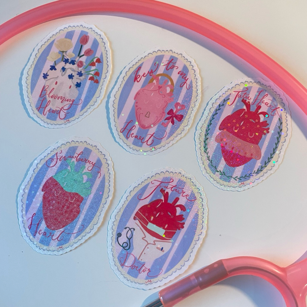 

Portrait Of A Heart Stickers