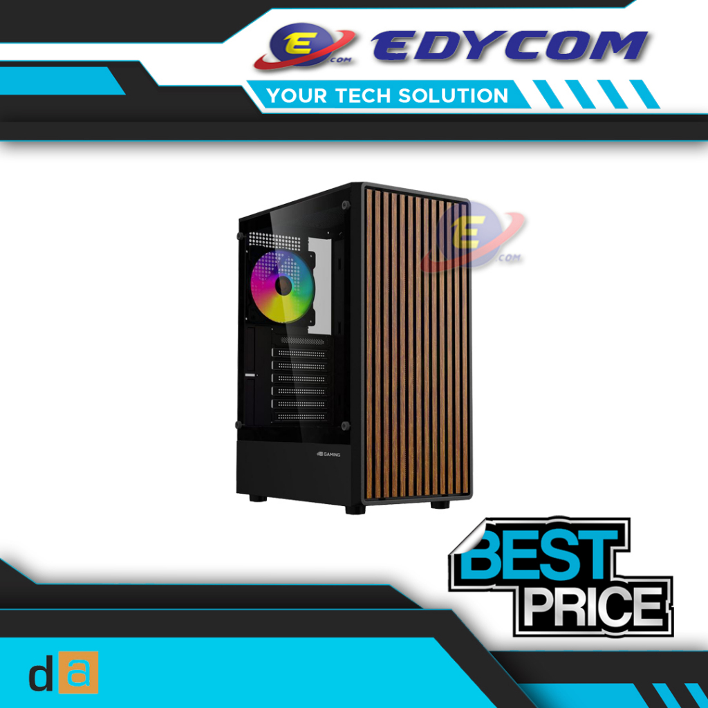 CASE DIGITAL ALLIANCE DA OASIS TG WOOD ATX TEMPERED BLACK