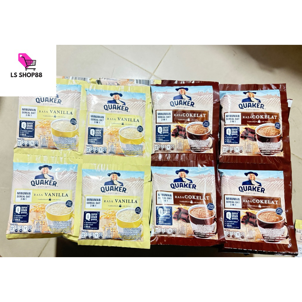 

QUAKER Minuman Sereal Oat 3 in 1 renceng 28gr x 10 sachet