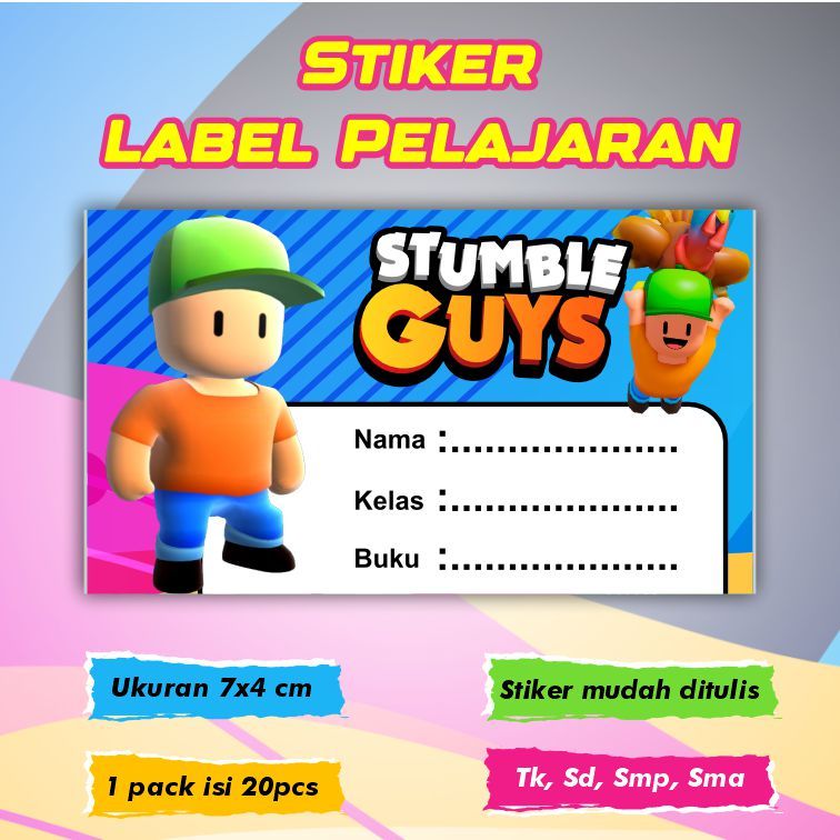 

Stiker Label Pelajaran Nama Kelas Karakter Stumble Guys