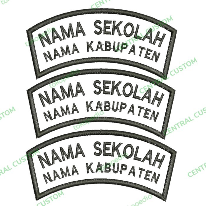 Bet Lokasi Sekolah Bordir Badge Lokasi Sekolah Custome Bet Bordir