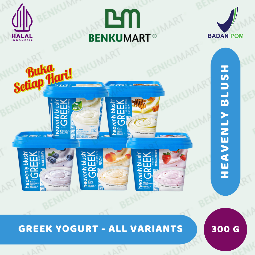 

Heavenly Blush Greek Yogurt All Variants (300 gr) | Greek Yoghurt (300 ml)