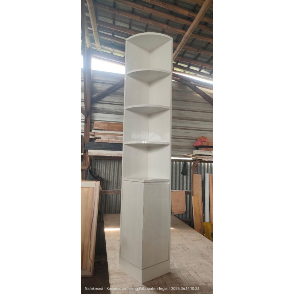 Rak sudut ruangan,Rak buku dan lemari sudut ruangan.