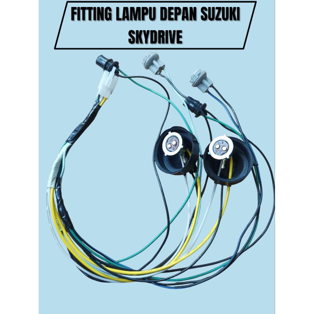 HJM-KABEL FITTING LAMPU DEPAN MOTOR SUZUKI SKYDRIVE 125-SUZUKI SKYWAVE  125 LAMPU DEPAN  1PCS