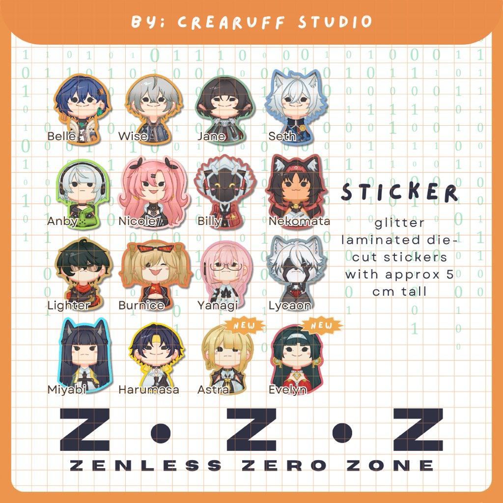 

[CREARUFF STUDIO] Zenless Zone Zero | ZZZ Sticker / stiker