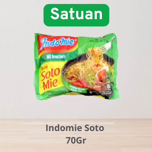 

Indomie Mie Instant Soto Mie 70Gr Satuan