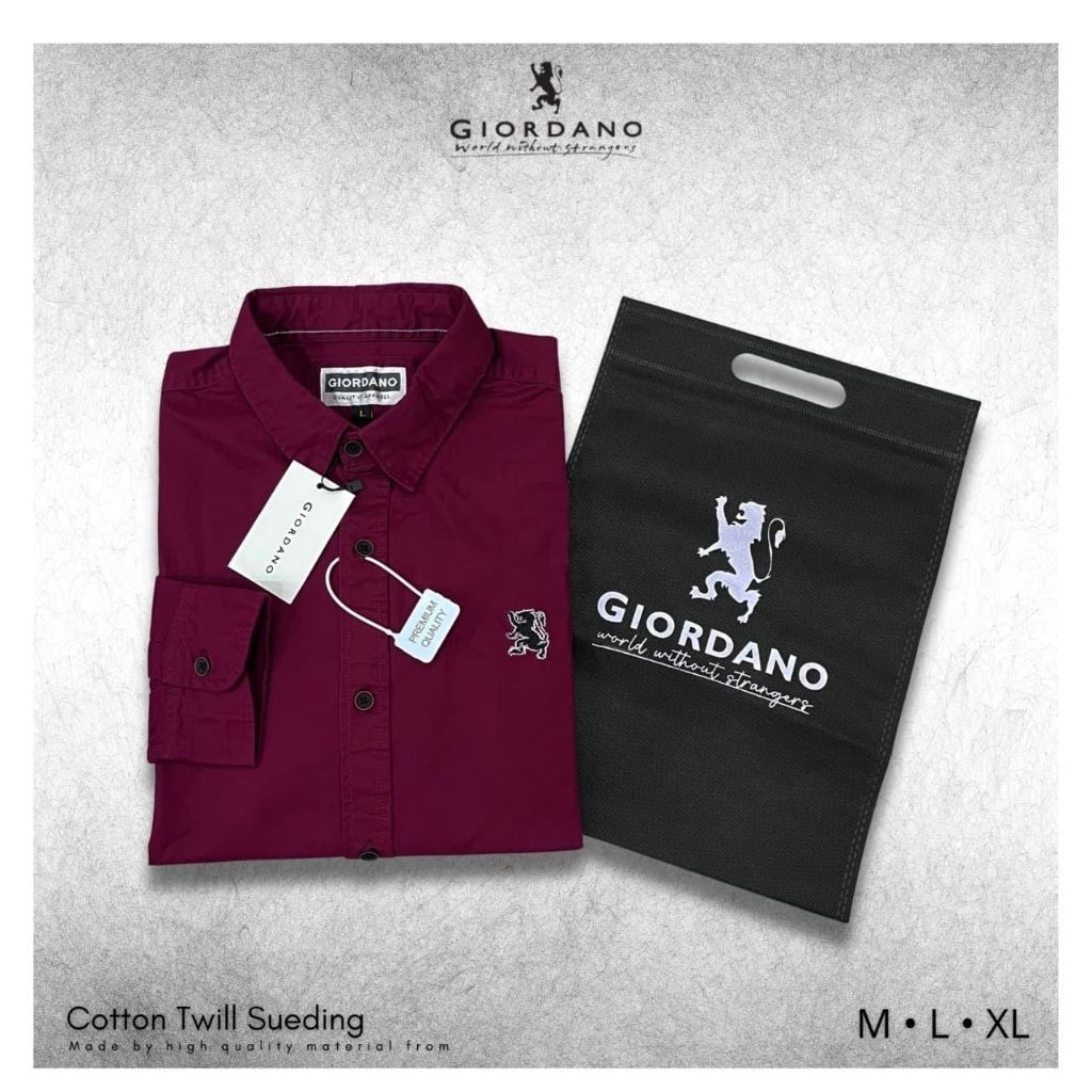 kemeja polos kemeja panjang kemeja giordano panjang giordano