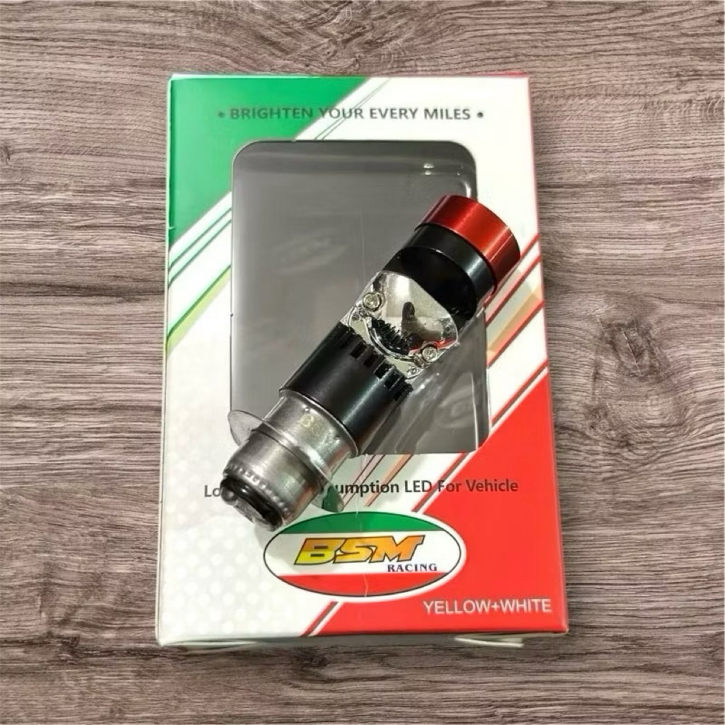 LAMPU SOKET H6 MODEL MINI PROJEKTOR HI/LOW PUTIH KUNING LAMPU DEPAN MOTOR