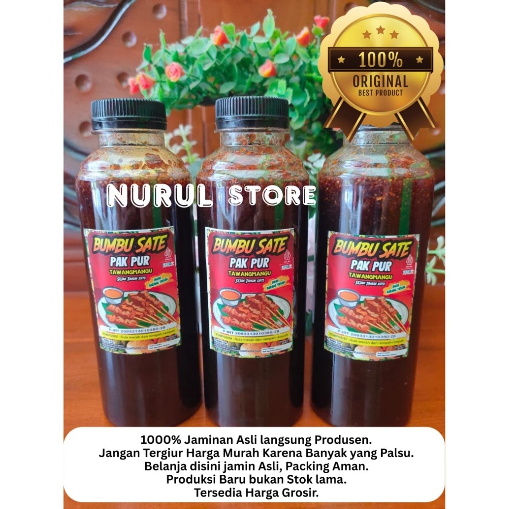 

Bumbu Sate Kambing Pak Pur Tawangmangu 100% Asli