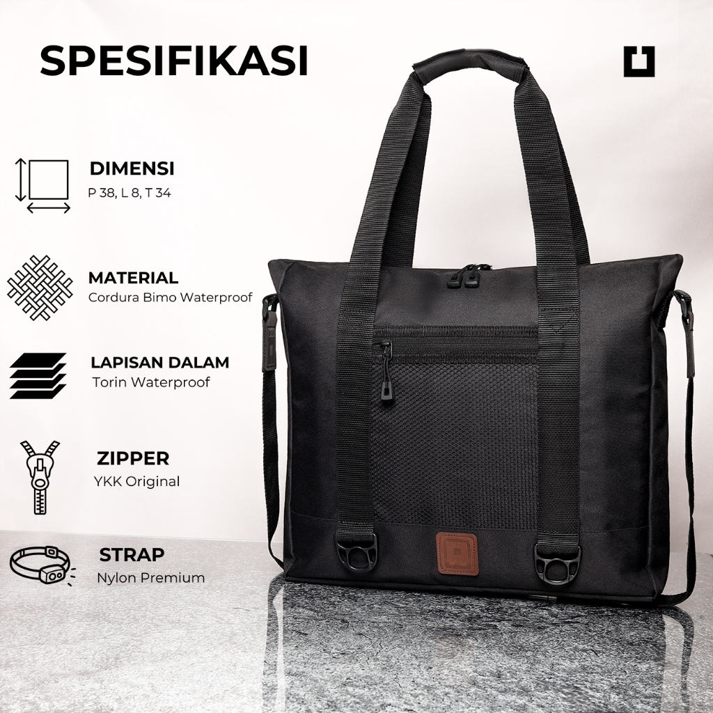 TERMURAH RIVERWAVE - MAHAKAM TOTEBAG TAS SELEMPANG PRIA SLINGBAG MULTIFUNGSI