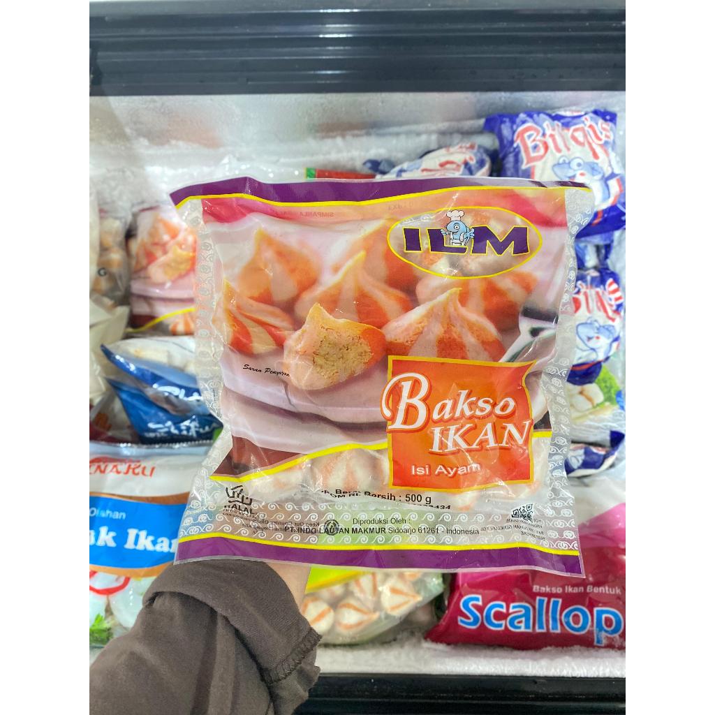 

ILM DUMPLING AYAM 500gr / FISH DUMPLING CHICKEN / BAKSO IKAN ISI AYAM / AYU PUTRI FROZEN FOOD