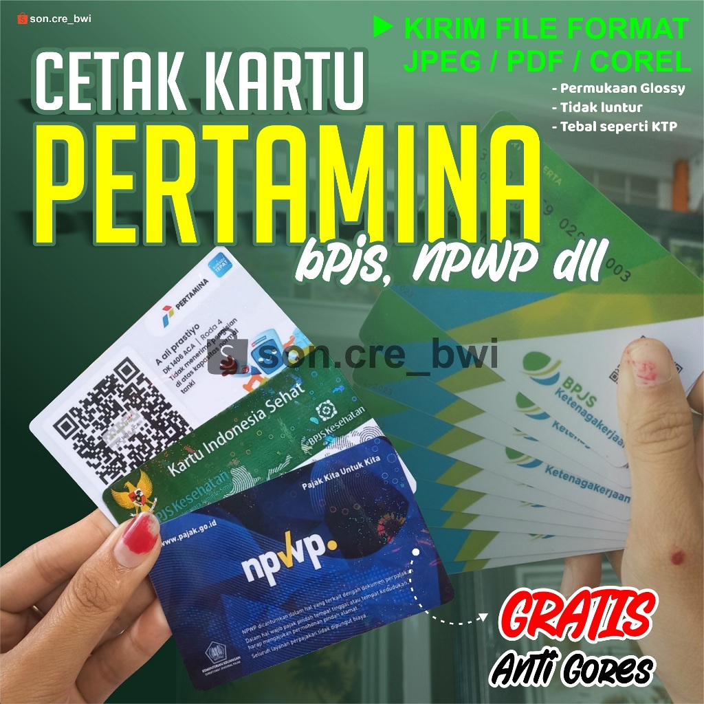 

Id Card, kartu my pertamina, bahan PVC tebal