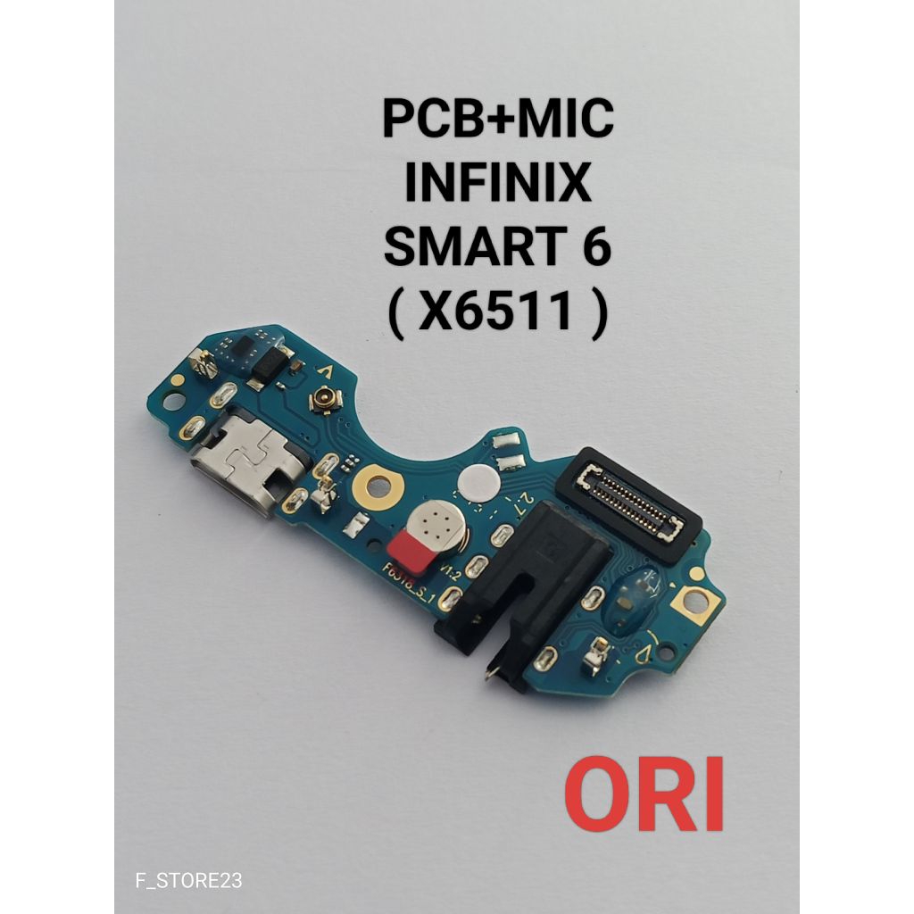 CONNECTOR CHARGER INFINIX SMART 6 X6511 ( MICRO ) ORI PAPAN KONEKTOR CAS PCB BOARD INFINIX SMART 6 O
