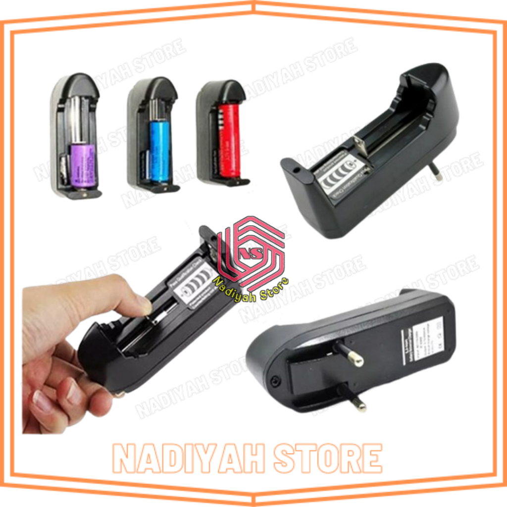 CHARGER BATERAI 3.7V 18650 CAS BATERAI SENTER 3,7V CES BATERAI 3,7 V BERKUALITAS