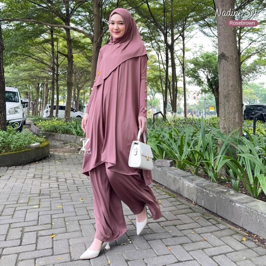 NADINE SETELAN KULOT JERSEY ORIGINAL ZAZAA LABEL GRATIS JILBAB
