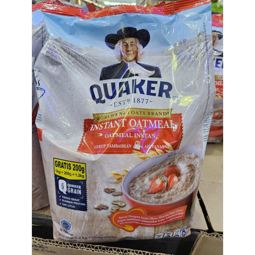 

Quaker Instant Oatmeal Pouch 1,2KG