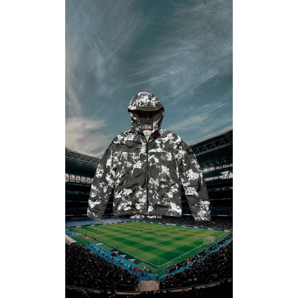 STONE ISLAND CAMO DOWN JACKET PUFFER